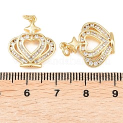 Brass Micro Pave Cubic Zirconia Pendants&nbsp;KK-C162-101G