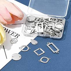 64Pcs 8 Styles 304 Stainless Steel Geometric Links/Connectors&nbsp;STAS-FS0002-02