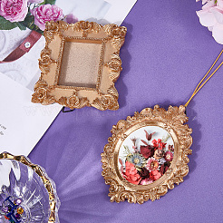 2 Sets 2 Styles Vintage Resin Hanging Photo Frame&nbsp;RESI-SP0001-21B-01