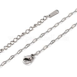 12Pcs 2.2MM 304 Stainless Steel Dapped Chain Necklaces for Men Women&nbsp;NJEW-H093-16P