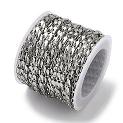 Handmade 304 Stainless Steel Hollow Rectangle Link Chains&nbsp;STAS-F341-02P