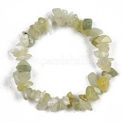 Unisex Chip Natural New Jade Beaded Stretch Bracelets&nbsp;BJEW-S143-50