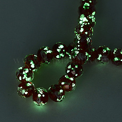 Handmade Luminous Lampwork Beads Strands&nbsp;LAMP-N037-01B