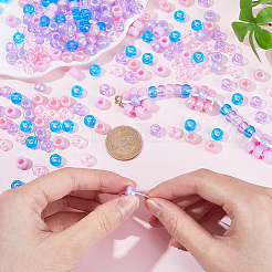600Pcs 6 Colors Opaque & Transparent Plastic Beads&nbsp;KY-SC0001-92