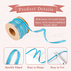 10M Sparkle Jute Ribbon&nbsp;OCOR-TAC0034-12D