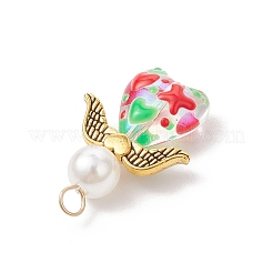 Glass Enamel Beads Pendants&nbsp;PALLOY-JF04137-01