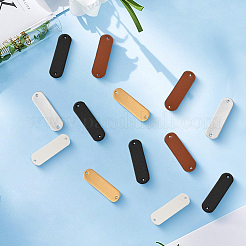 100Pcs 5 Colors Oval PU Leather Labels&nbsp;DIY-CY0004-10