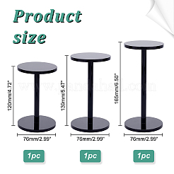 3Pcs 3 Sizes Acrylic Display Stand Risers&nbsp;ODIS-WH0025-86