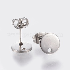 Non-Tarnish 304 Stainless Steel Stud Earring Findings&nbsp;STAS-K184-01-01P
