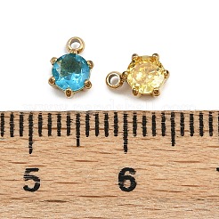 12Pcs 304 Stainless Steel with Cubic Zirconia Charms&nbsp;STAS-G359-03G