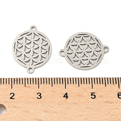 201 Stainless Steel Laser Cut Connector Charms&nbsp;STAS-P428-08P