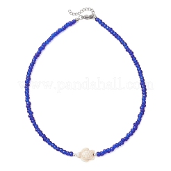9Pcs 9 Styles Synthetic Turquoise Sea Turtle with Glass Seed Beaded Necklace Sets for Women&nbsp;NJEW-JN05930