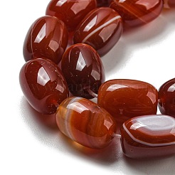 Natural Banded Agate/Striped Agate Beads Strands&nbsp;G-A223-D12-01C