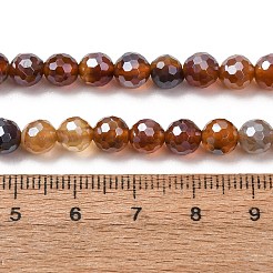 Electroplated Natural Agate Beads Strands&nbsp;G-B191-A07-6mm-13