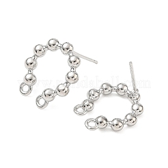Brass Stud Earring Findings&nbsp;KK-CBABAE6-01P