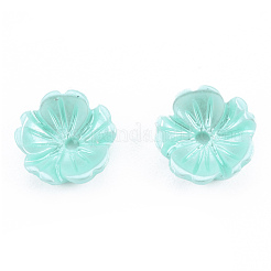 Resin Imitation Pearl Bead Caps&nbsp;RESI-N036-02A