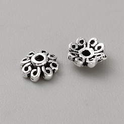 Retro 925 Sterling Silver Bead Caps&nbsp;LS-STER-WH0007-17A-AS