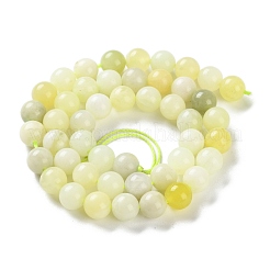 Natural New Jade Stone Round Bead Strands&nbsp;G-O039-16-8mm-01