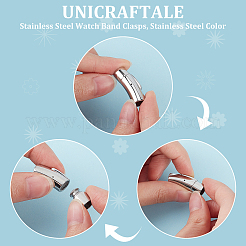 6Pcs 304 Stainless Steel Watch Band Clasps&nbsp;STAS-UN0058-20