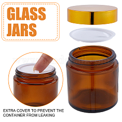 2Pcs 2 Colors Refillable Glass Cream Jar&nbsp;CON-GF0001-19B