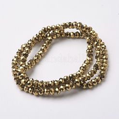 Electroplate Glass Beads Strands&nbsp;EGLA-F124-FP-03