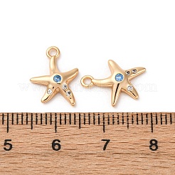 Brass Micro Pave Cubic Zirconia Charms&nbsp;KK-Z112-20G-01