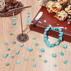 280Pcs 4 Styles Dyed Natural Magnesite and Synthetic Turquoise Beads&nbsp;G-SC0003-86