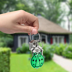 11Pcs 11 Colors PVC Plastic Ladybug Pendant Decorations&nbsp;HJEW-SC0003-23