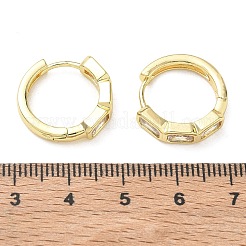 Brass Pave Cubic Zirconia Hoop Earrings&nbsp;KK-CBA98BA-15G