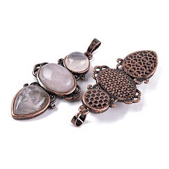 Natural Rose Quartz Pendants&nbsp;G-Q158-04-02