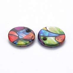 Printed Freshwater Shell Charms&nbsp;SHEL-S276-150