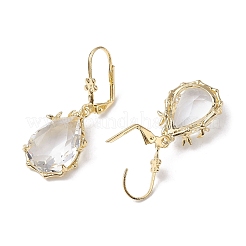 Glass Leverback Earring&nbsp;EJEW-C077-02KCG-01