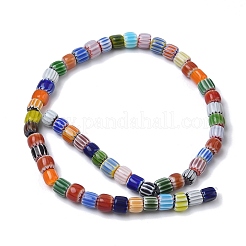 Handmade Millefiori Glass Chevron Beads&nbsp;LAMP-Z019-02A