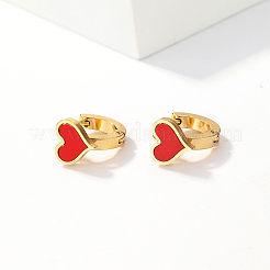 Romantic Heart 201 Stainless Steel Hoop Earrings&nbsp;CN6275