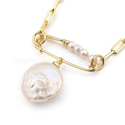 Natural Pearl Pendant Necklaces&nbsp;NJEW-JN03017-01