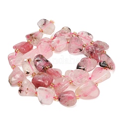 Raw Rough Natural Thulite Beads Strands&nbsp;G-A322-C14-01