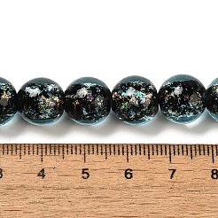 Handmade Dichroic Foil Glass Beads Strands&nbsp;DICH-U001-06H