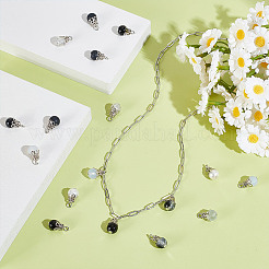100Pcs Glass Pendants&nbsp;PALLOY-HY00103