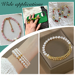 120Pcs Textured Brass Beads&nbsp;KK-PH0011-78