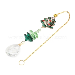 4Pcs Christmas Rhinestones with Crystals Pendant Decoration&nbsp;HJEW-Z008-01G
