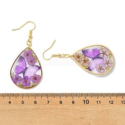 Transparent Epoxy Resin Dangle Earrings&nbsp;EJEW-JE07205-01