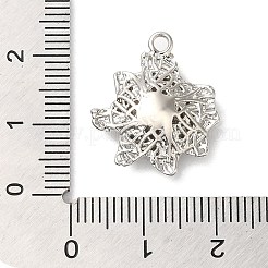 Rack Plating Brass Cubic Zirconia Pendants&nbsp;KK-M267-01P