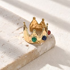 Natural Carnelian & Lapis Lazuli & Malaysia Jade Finger Rings&nbsp;STAS-Z112-09G-01