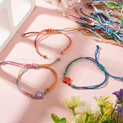 18Pcs 9 Colors Polyester Cord Bracelets Making&nbsp;AJEW-TAC00101