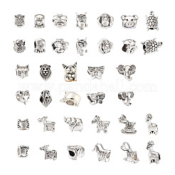36pcs 18 style Tibetan Style Alloy European Beads&nbsp;FIND-KS0001-21
