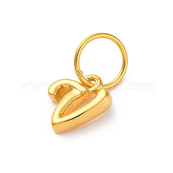 925 Sterling Silver Letter Charms with Jump Rings&nbsp;LS-STER-R008-01G-V