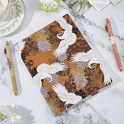 Rectangle with Crane Pattern Cloth Book Covers&nbsp;AJEW-WH0039-46