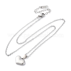 Heart 304 Stainless Steel Pendant Necklaces&nbsp;NJEW-H059-17P