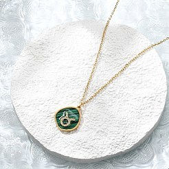 304 Stainless Steel Micro Pave Cubic Zirconia constellation Pendant Necklaces&nbsp;NJEW-R021-01G-02