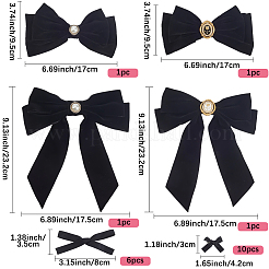 6 Styles Iron & Polyester Alligator Hair Clips for Girls&nbsp;PHAR-SP0001-20